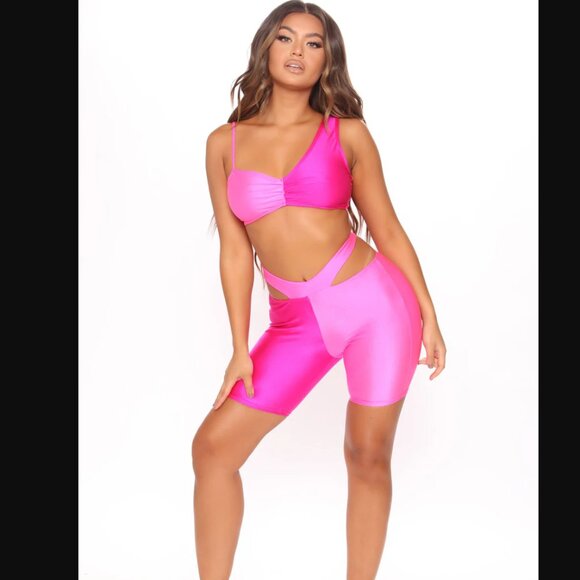 Matching Crop Top & Shorts Set size M - Picture 1 of 3